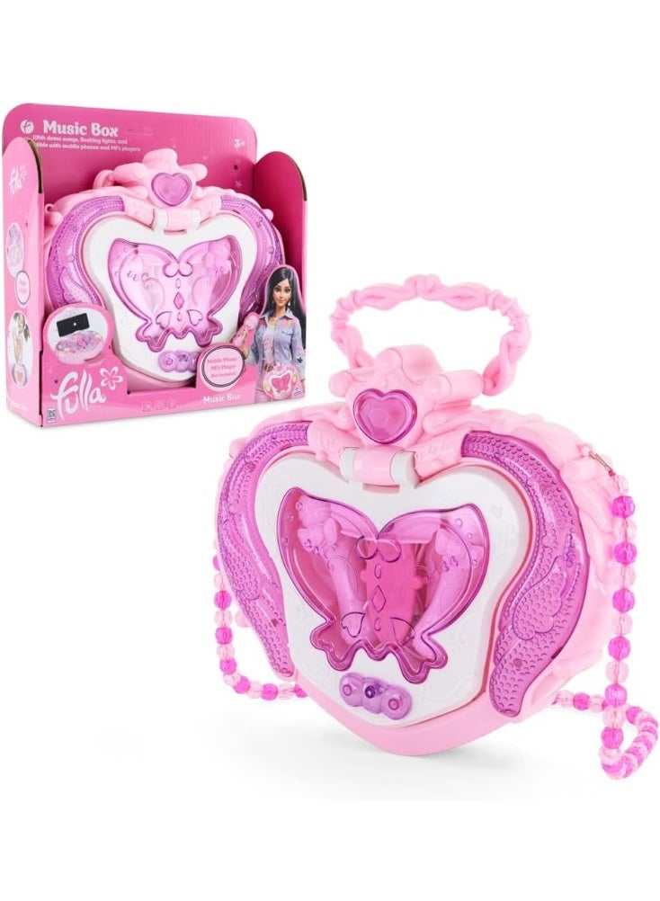 Fulla Music Box with Microphones, Demo Songs, Flashing Lights, MP3/Phone Connect, Sound Effects & Drawer, Musical Toy Set for Girls Age 3+ - Image 1